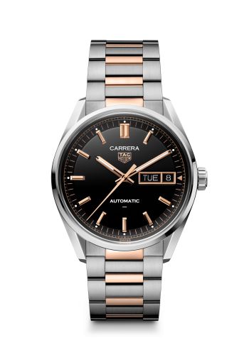TAG Heuer Carrera Day Date Stainless Steel - Red Gold / Black / Bracelet